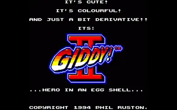 Giddy II - Hero in an Egg Shell screen shot title